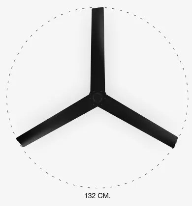 FARO 34100 - Stropný ventilátor MILOS čierna + diaľkové ovládanie