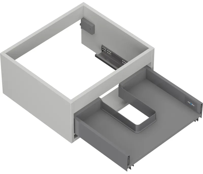 Mexen Box-A, závesná skrinka 50 cm, 1 zásuvka, sivá matná, 91AX0-0500-235-1-62