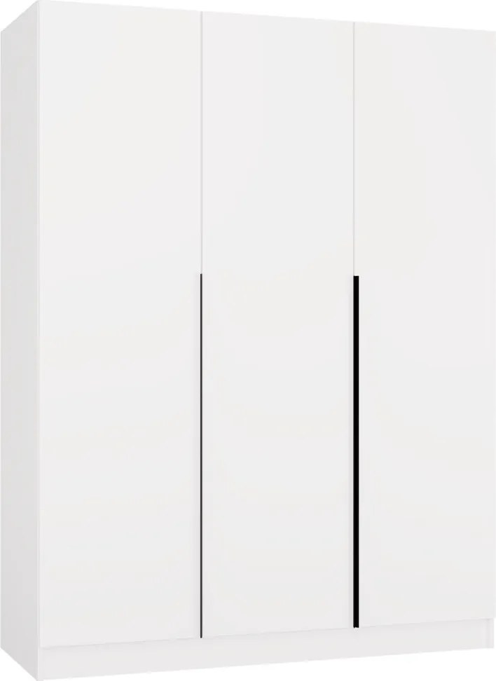 Šatní skříň Senso 3D 150 cm bílá/černá