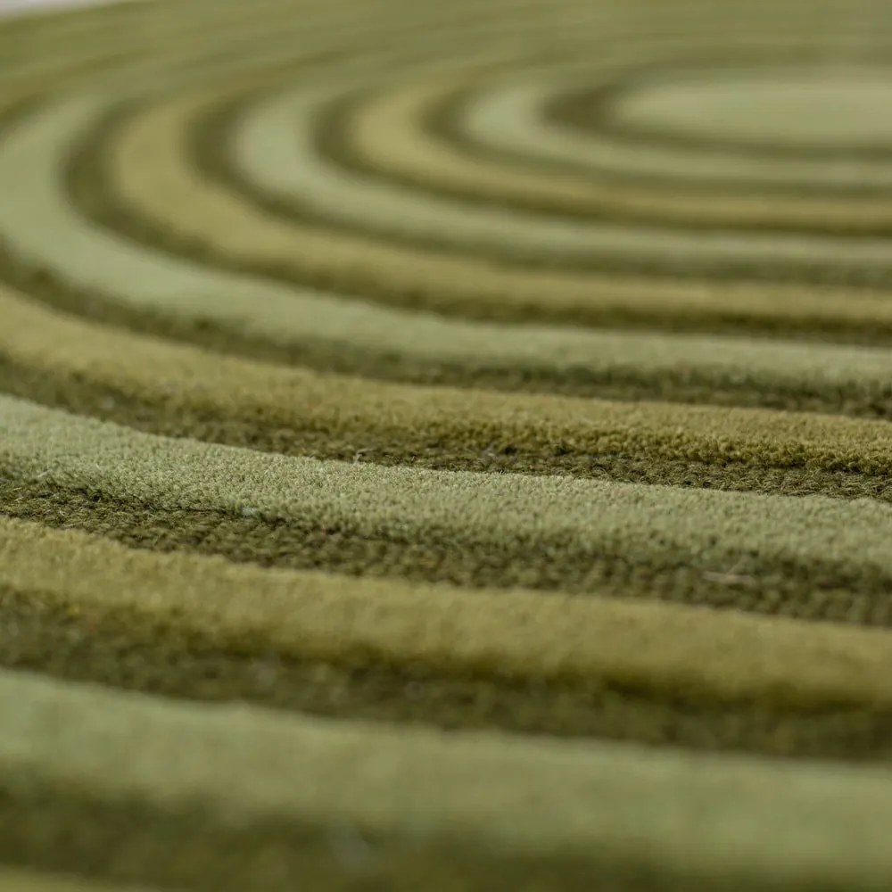 Zelený ručne tkaný vlnený koberec 150x240 cm Conway Retro – Flair Rugs
