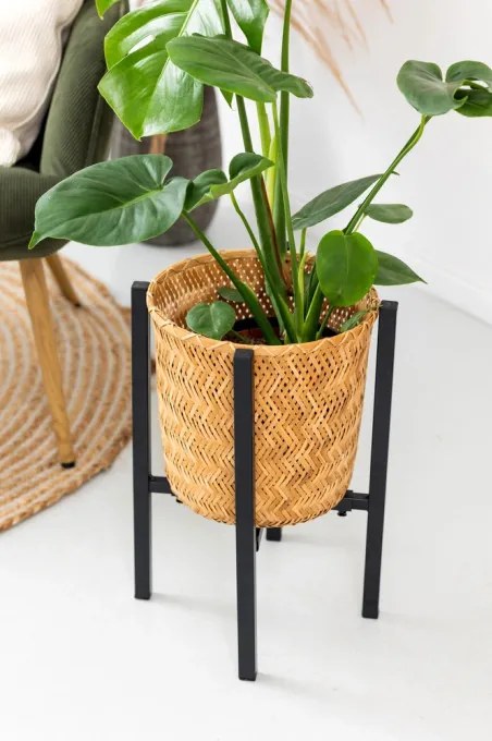 Stojan na kvety PILLAR čierny