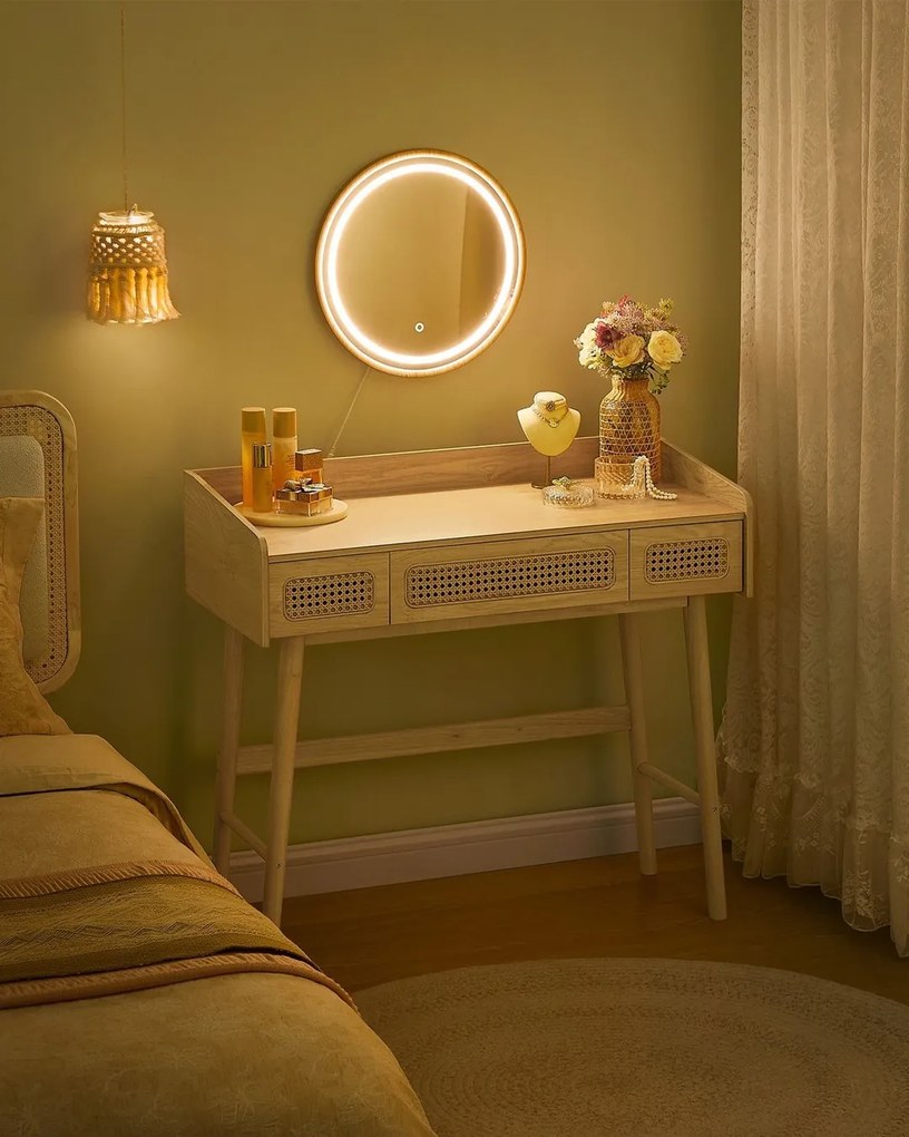 Toaletný stolík so zrkadlom SCHMIT dub prírodný