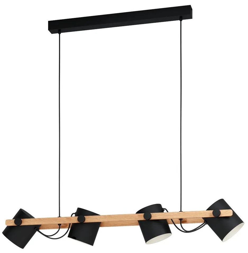 Eglo 43424 - Luster na lanku HORNWOOD 4xE27/28W/230V