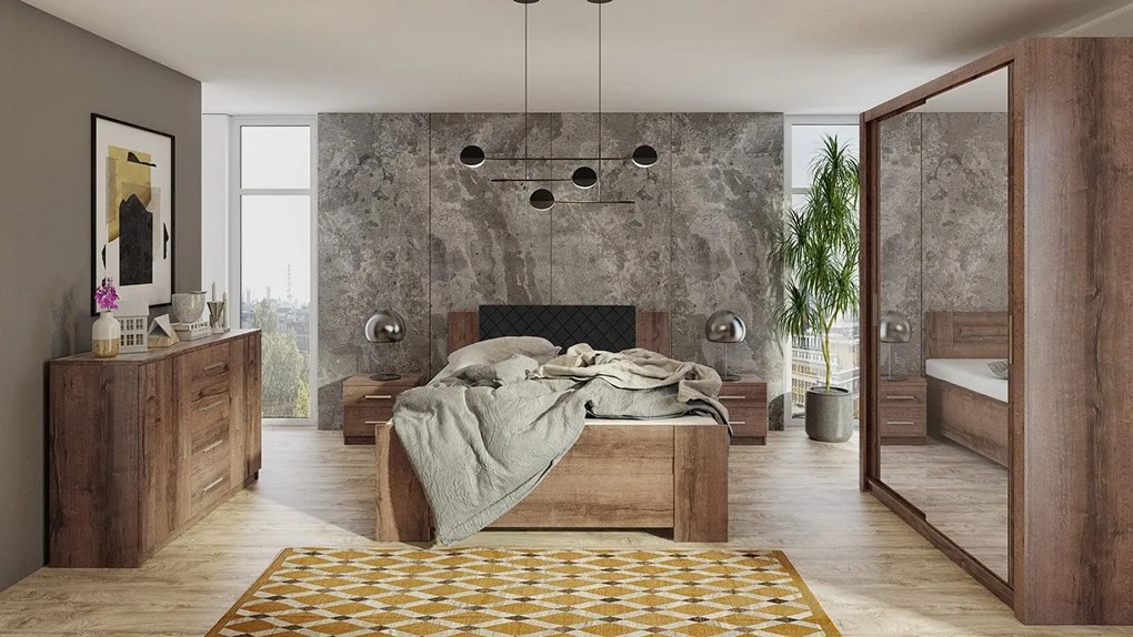 Spálňa Kler IV, Farby: biela / biely + ekokoža soft 020 pik