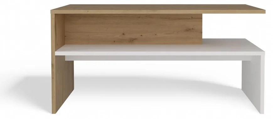 Konferenční stolek Boston 90 cm dub artisan/bílý