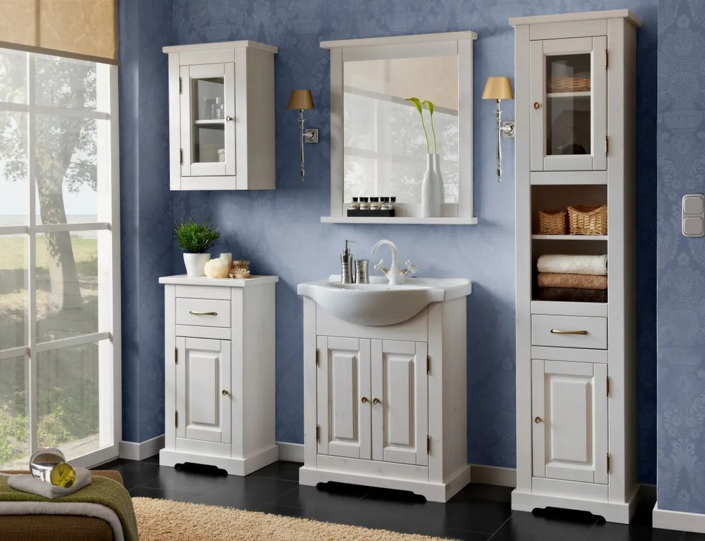 Kúpeľňová skrinka nízka Elizabet 810 2S borovice biela