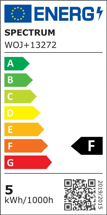 LED žárovka GLS 5W E-27 studená bílá