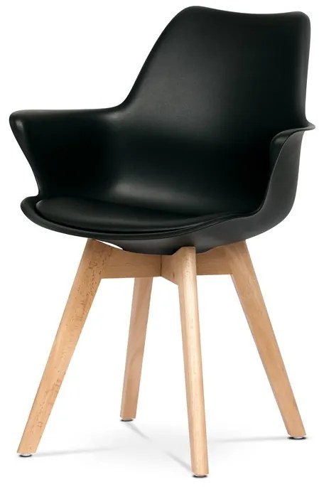 Autronic BONTEC Jedálenská stolička, čierna, plast, CT-771 BK Farba: Čierna