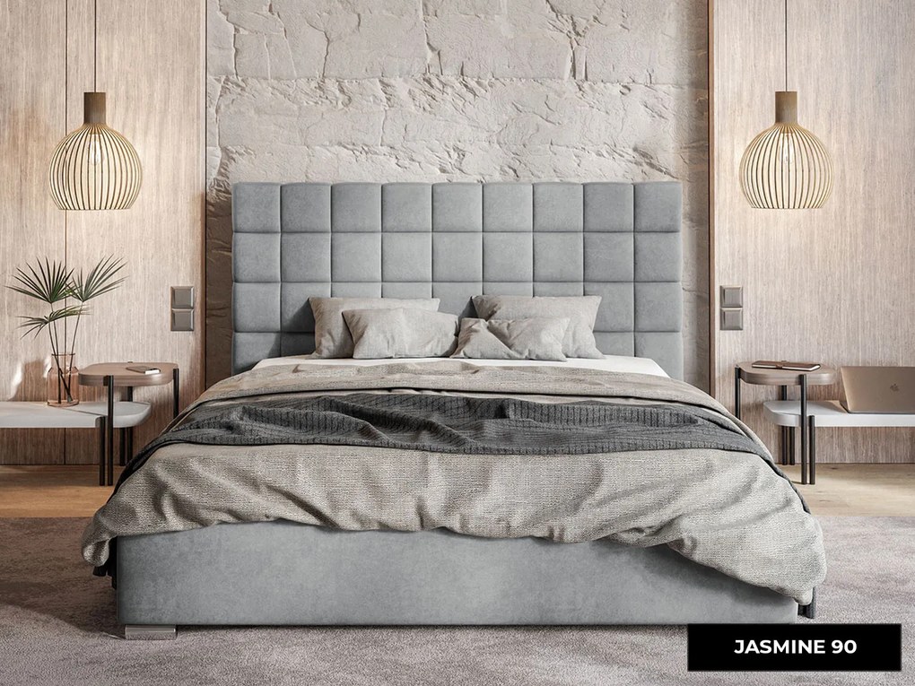 PROXIMA.store - Moderná čalúnená posteľ NOOR ROZMER: 180 x 200 cm, FARBA NÔH: biela