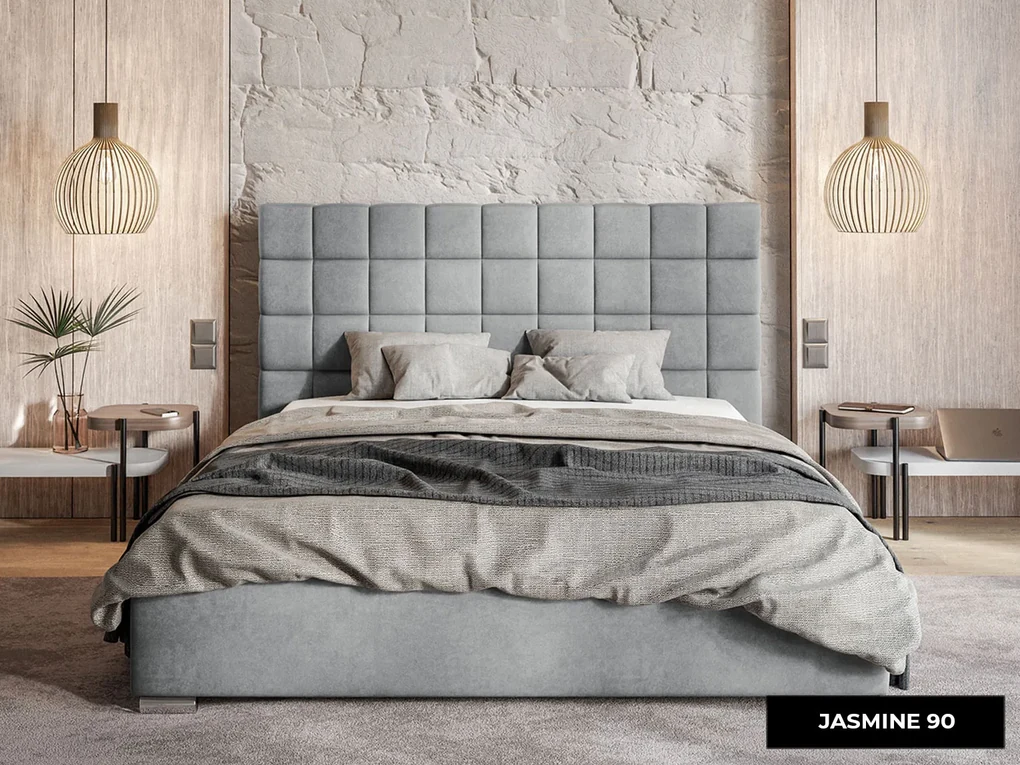 PROXIMA.store - Moderná čalúnená posteľ NOOR ROZMER: 180 x 200 cm, FARBA NÔH: wenge