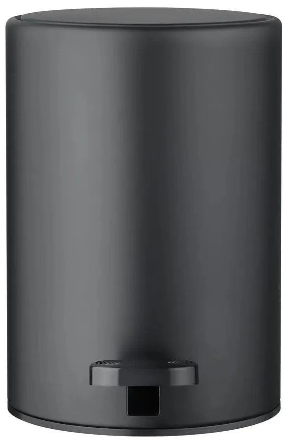 Matne čierny pedálový oceľový odpadkový kôš 3 l Modo – Blomus