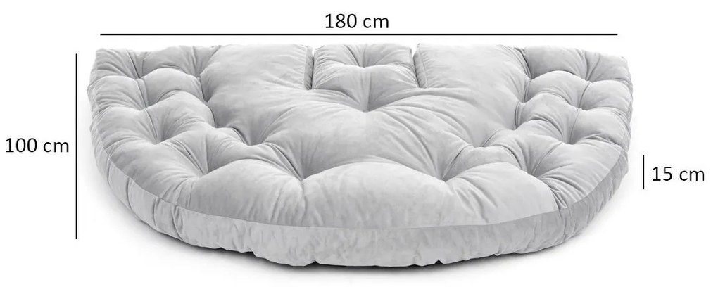 Designové křeslo KIKU LARGE šedé