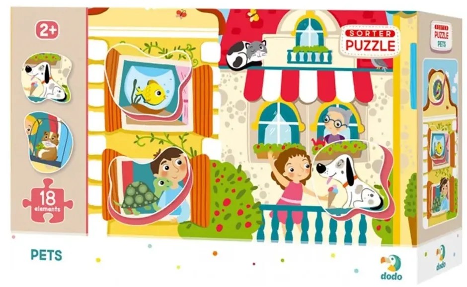Dodo Puzzle s vkladačkou Maznáčikovia, 18 dielikov