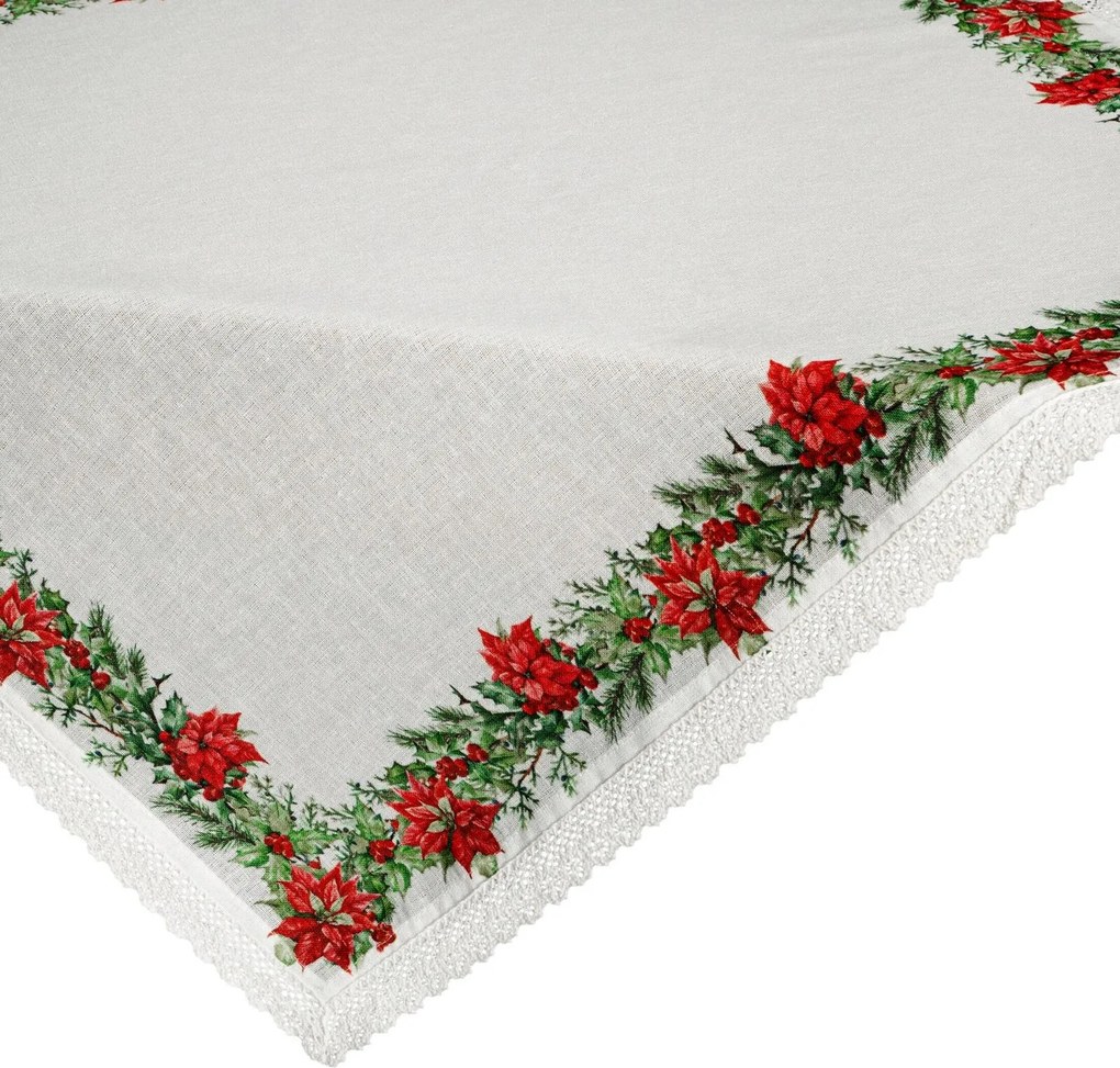 VIANOČNÝ OBRUS XMAS5 85X85 CM VZOROVANÁ