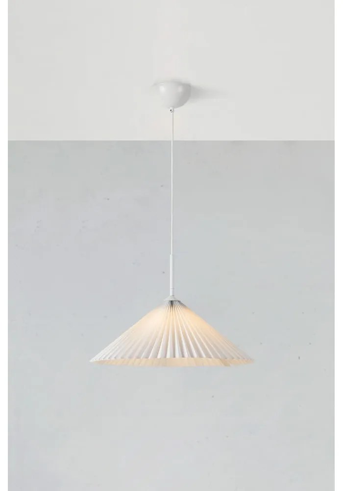 Biele závesné svietidlo ø 50 cm Plisado – Markslöjd