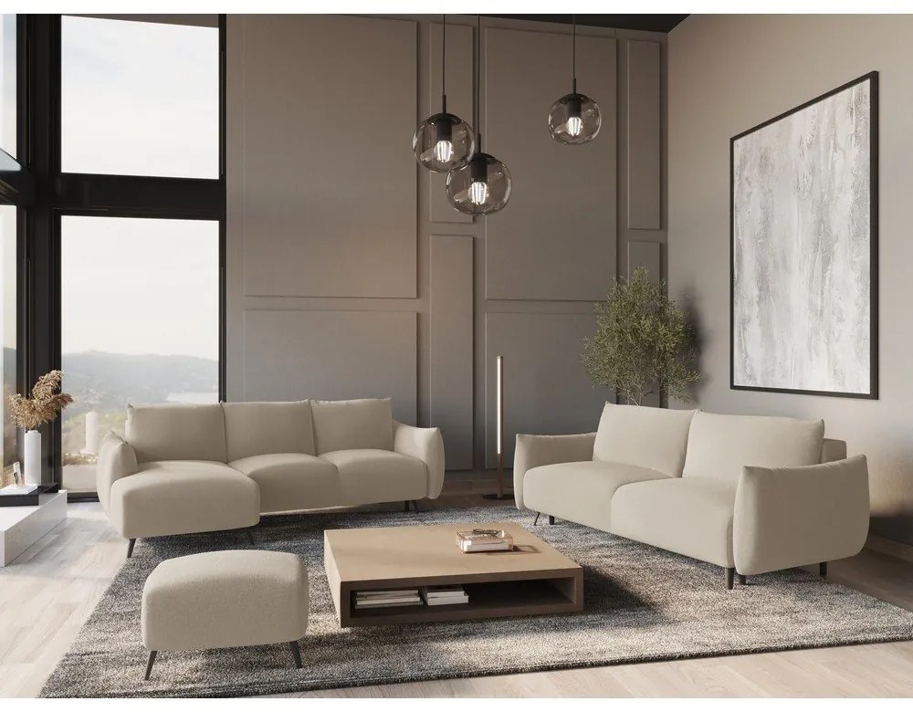 Béžová rohová pohovka (ľavý roh) Malie – Makamii