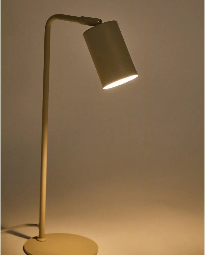 Béžová kovová stolová lampa (výška 49 cm) Manie – Kave Home