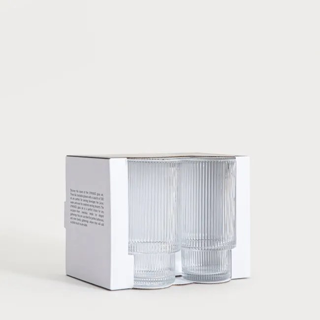Sada štyroch pohárov LYNNASO priesvitná 762116 300 ml (4 ks)