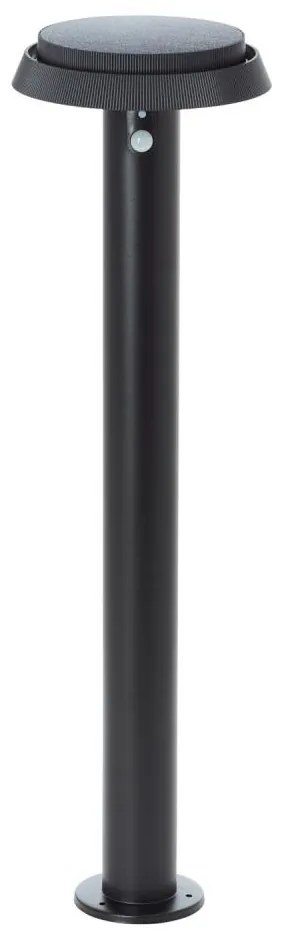 Brilliant - LED Solárna lampa so senzorom ALVERO LED/4W/3,7V 70 cm IP44 čierna