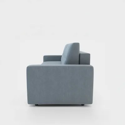 Sofa rozkładana z pikowaniem szara LILA