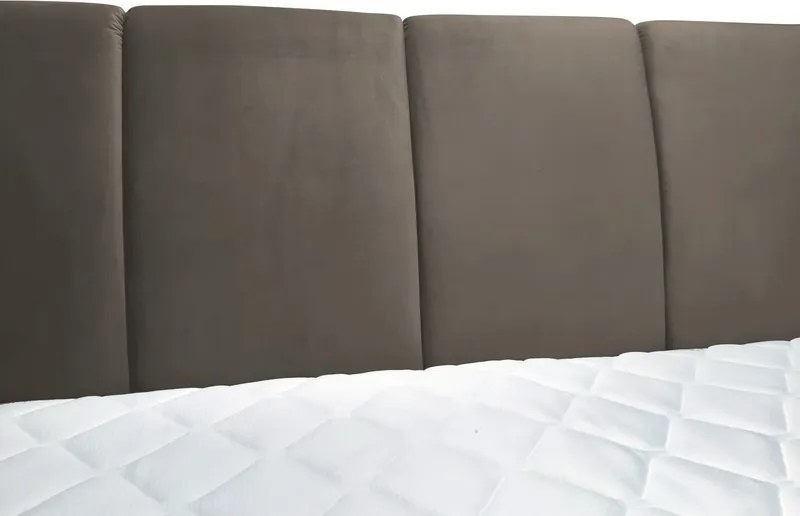 Posteľ boxspring Fresco 180x200 cm, svetlo hnedá látka