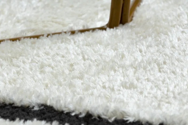 Dywany Łuszczów, Kusový koberec Mode 8377 abstract cream/black, 180x270, biela, chodba / predsieň