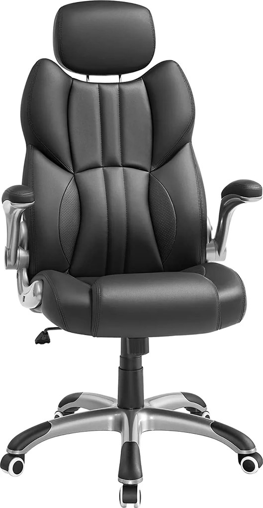 Luxusné kancelárske kreslo, kancelárska ergonomická stolička, čierna