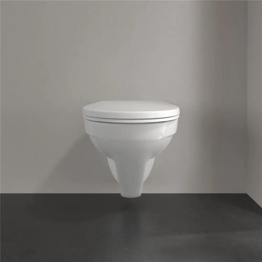VILLEROY &amp; BOCH O.novo Compact Combi-Pack, závesné WC s DirectFlush + WC sedátko s poklopom, s QuickRelease a Softclosing, biela alpská, 7667HR01