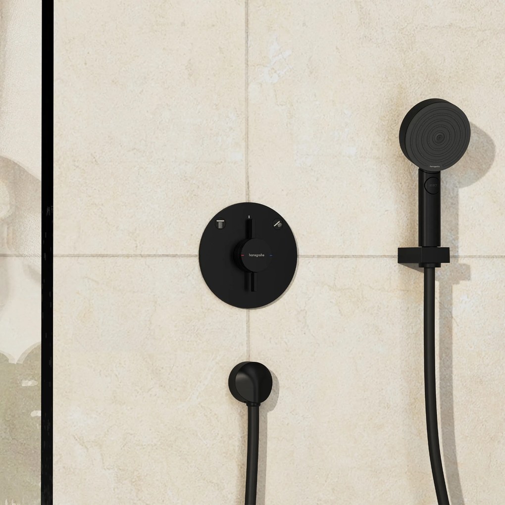Hansgrohe DuoTurn S, batéria pod omietku pre 2 spotrebiče, čierna matná, HAN-75418670