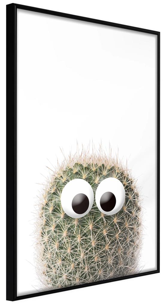 Artgeist Plagát - Cactus With Eyes [Poster] Veľkosť: 40x60, Verzia: Zlatý rám s passe-partout