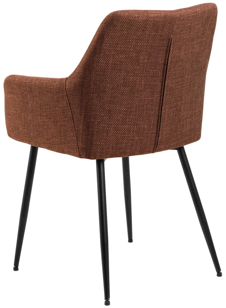 VERA Terakota (textília Basel 44) - MODERNÉ ČALÚNENÉ KABÍNKOVÉ STOLIČKY DO OBÝVAČKY/JEDÁLNE LOFT