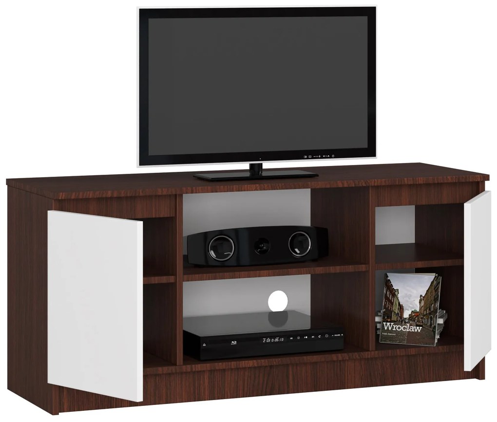 TV stolík Darian (wenge + biela). Akcia -22%. Vlastná spoľahlivá doprava až k Vám domov. 1068682