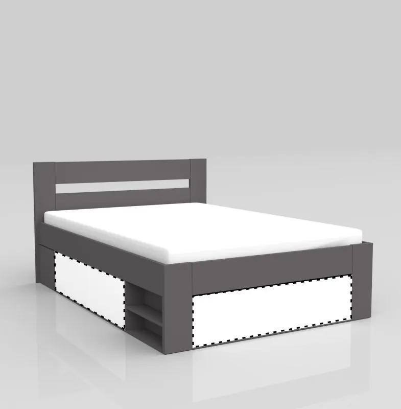 posteľ REA KIRA 140, dvojlôžko, graphite