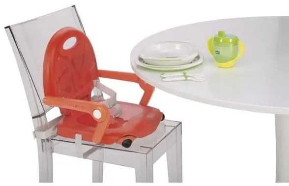 Chicco - Detský prenosný podsedák na stoličku POCKET SNACK červená