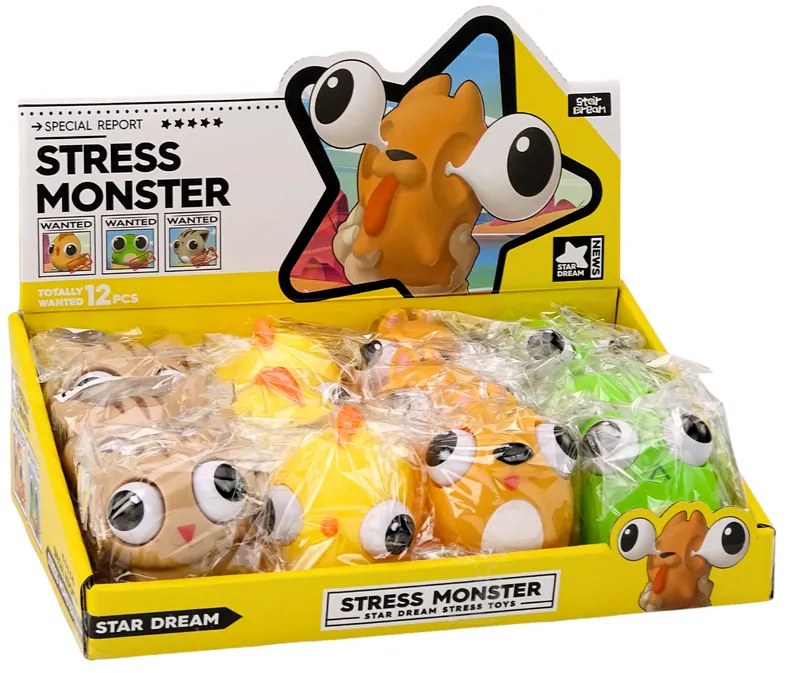 LEAN TOYS Antistresová hračka - Veselá príšera Squishy MIX