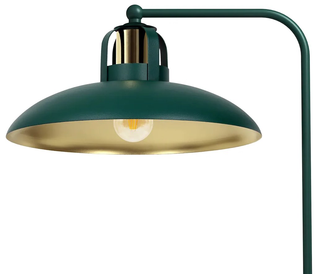 Stolná lampa Felix, 1x zlaté/zelené kovové tienidlo, gr/g