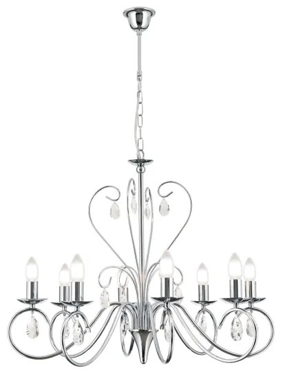 Orion LU 1658/8 - Krištáľový luster na reťazi ALESSIA 8xE14/40W/230V lesklý chróm