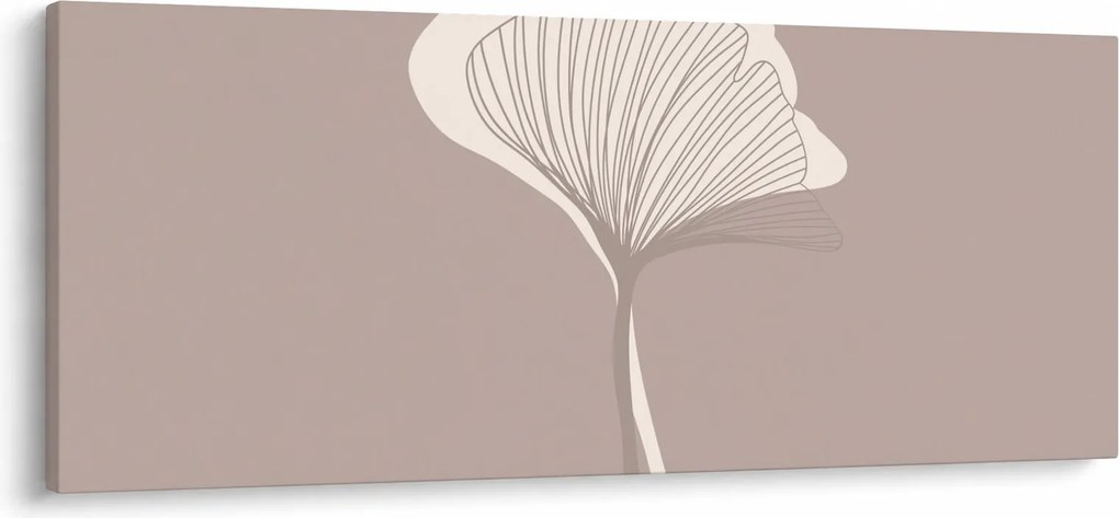 Obraz - Béžové listy N⁰3 (120x50 cm)