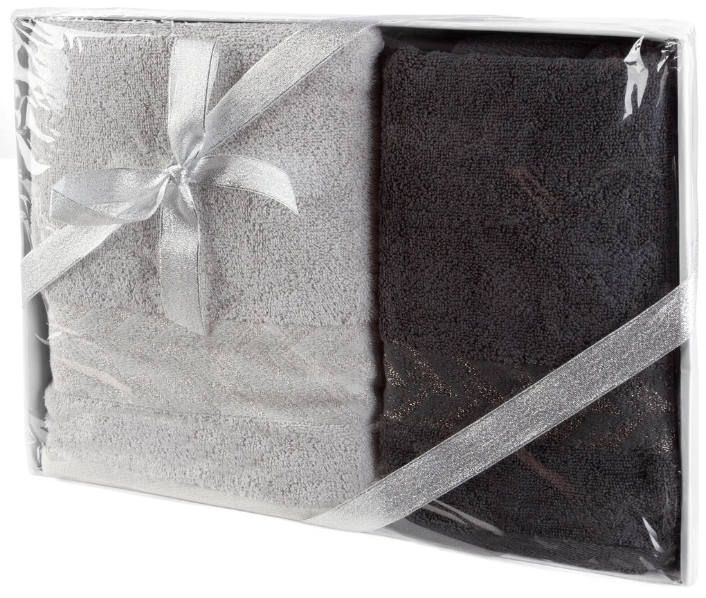 BAVLNENÝ UTERÁK GLOW SADA 50X90 CM, 70X140 CM VIACFAREBNÁ