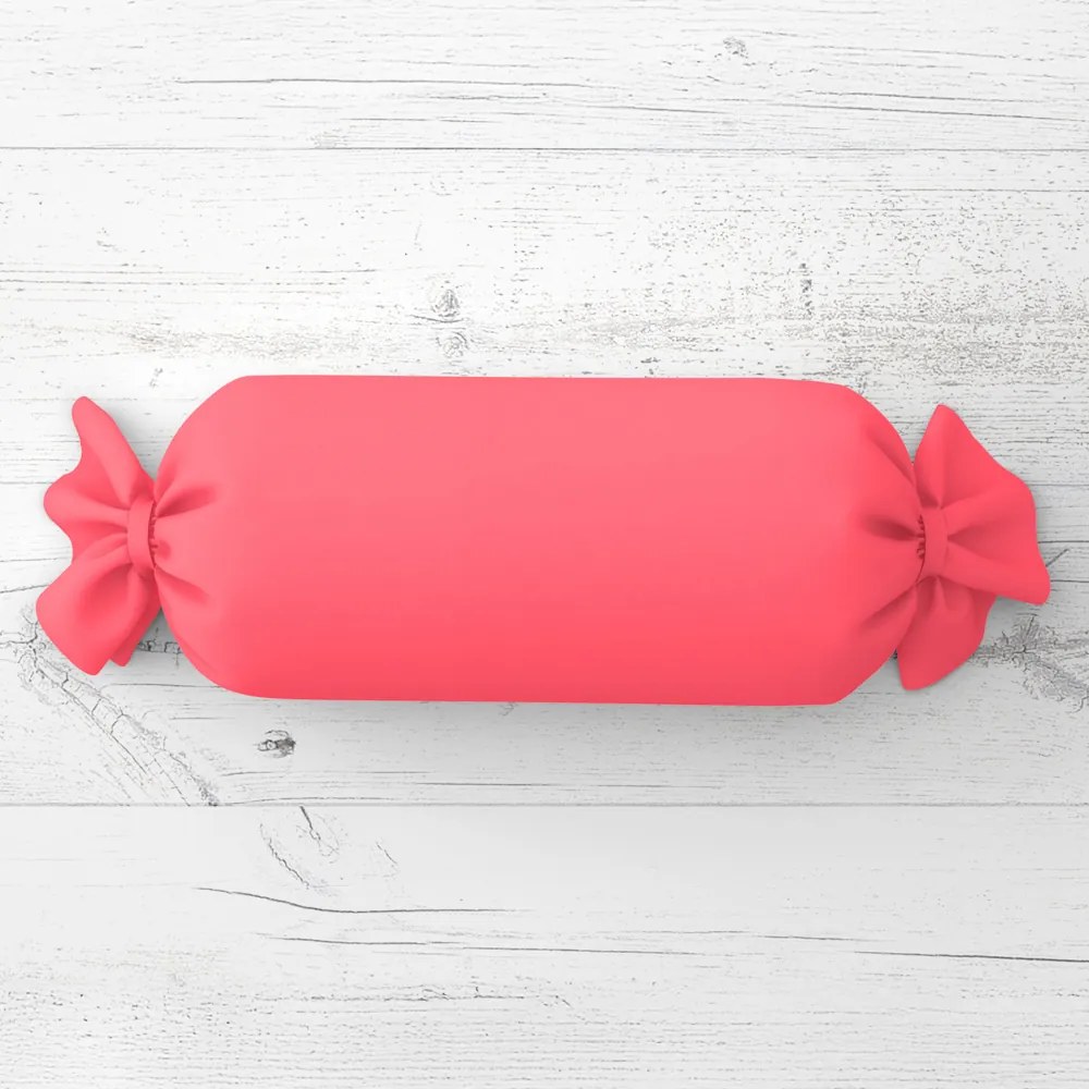 Biante Vankúš valec bonbon Rongo RG-046 Neónovo ružový 15x80 cm