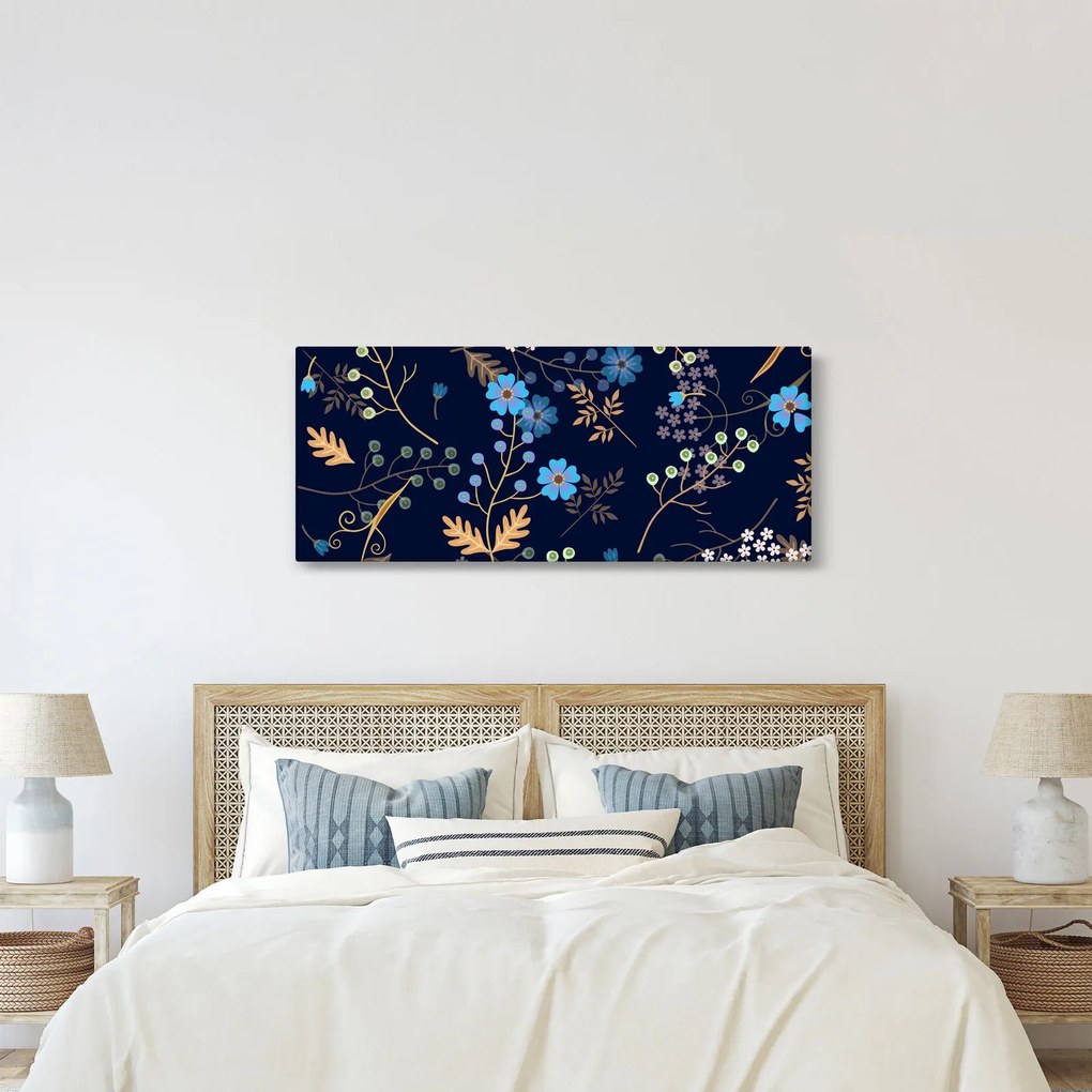 Obraz - Jesenné kvety (120x50 cm)