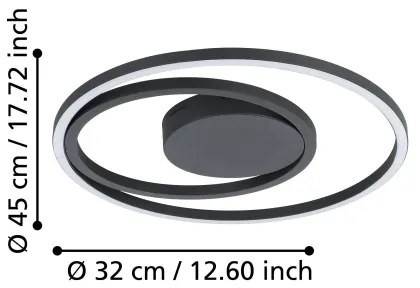 Eglo 900728 - LED RGBW Stmievateľné stropné svietidlo CALAGRANO-Z LED/21,5W/230V