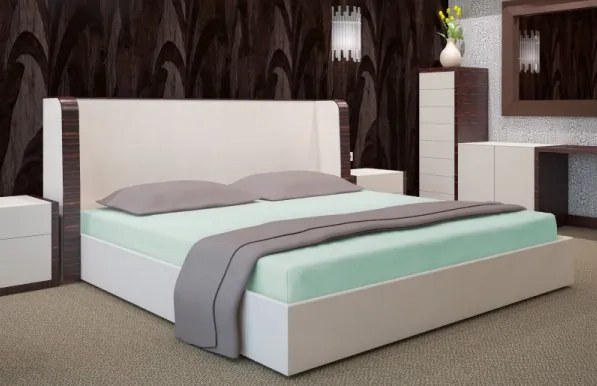 Zelené bavlnené prestieradlá na postele Šírka: 200 cm | Dĺžka: 220 cm