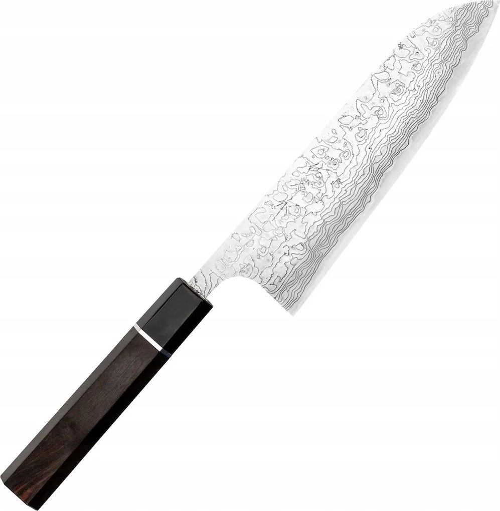 Takeshi Saji Me Ručne kovaný R-2 Diamond Japonský kuchynský nôž Santoku 18 cm