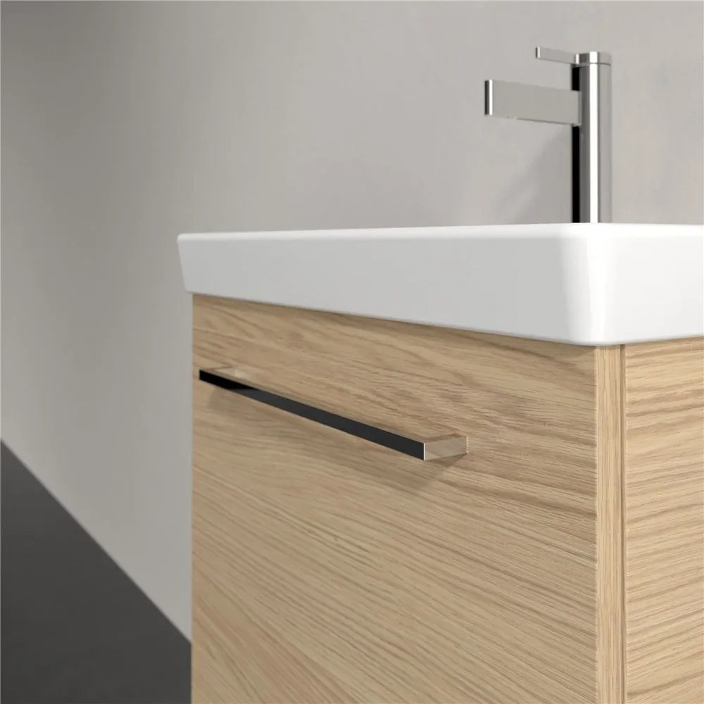 VILLEROY &amp; BOCH Avento závesná skrinka pod umývadlo Compact, 1 dvierka, pánty vľavo, 530 x 352 x 514 mm, Nordic Oak, A88800VJ