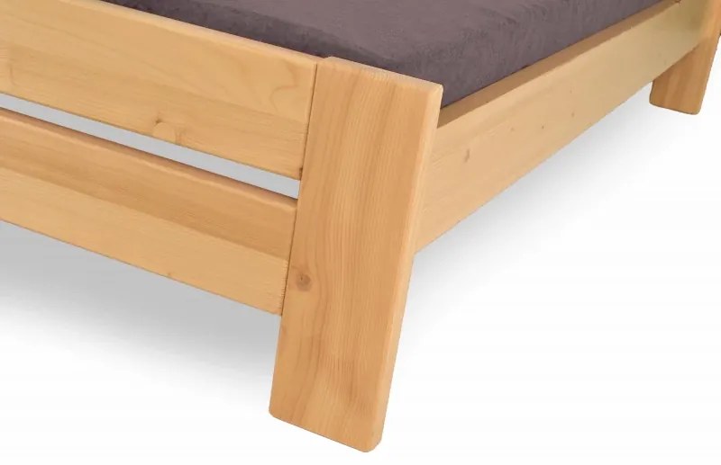 Drevená vyvýšená manželská posteľ KUBA - smrek, 200x180