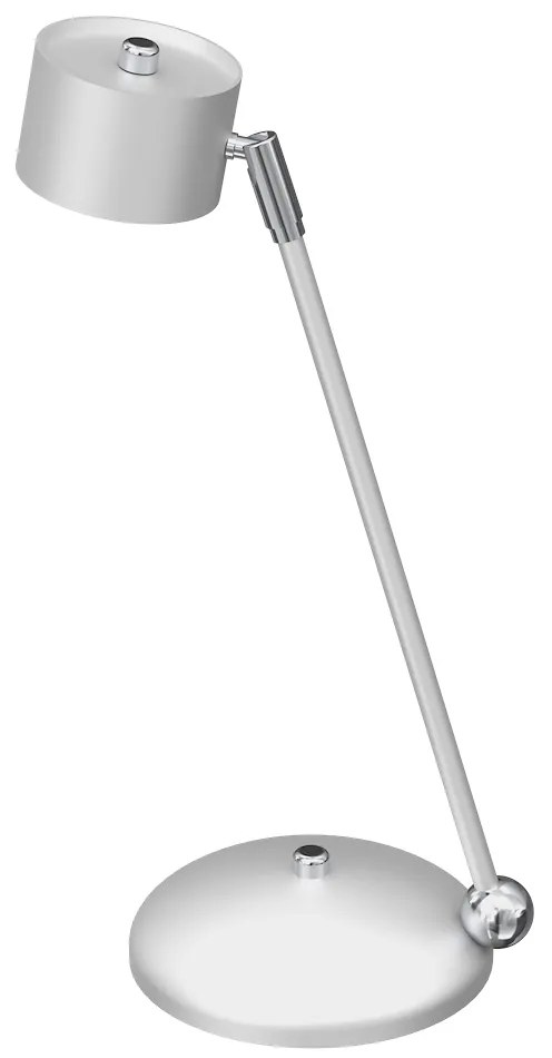 Stolná lampa Arena, 1x biele kovové tienidlo, w/ch