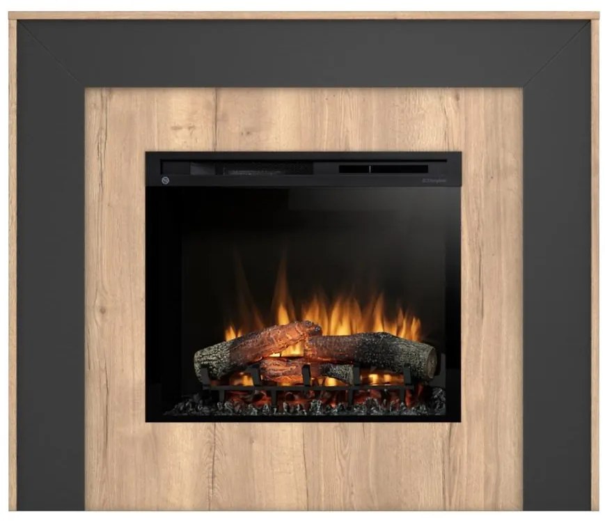 Elektrický krb Zuni 28 dub/cierny
