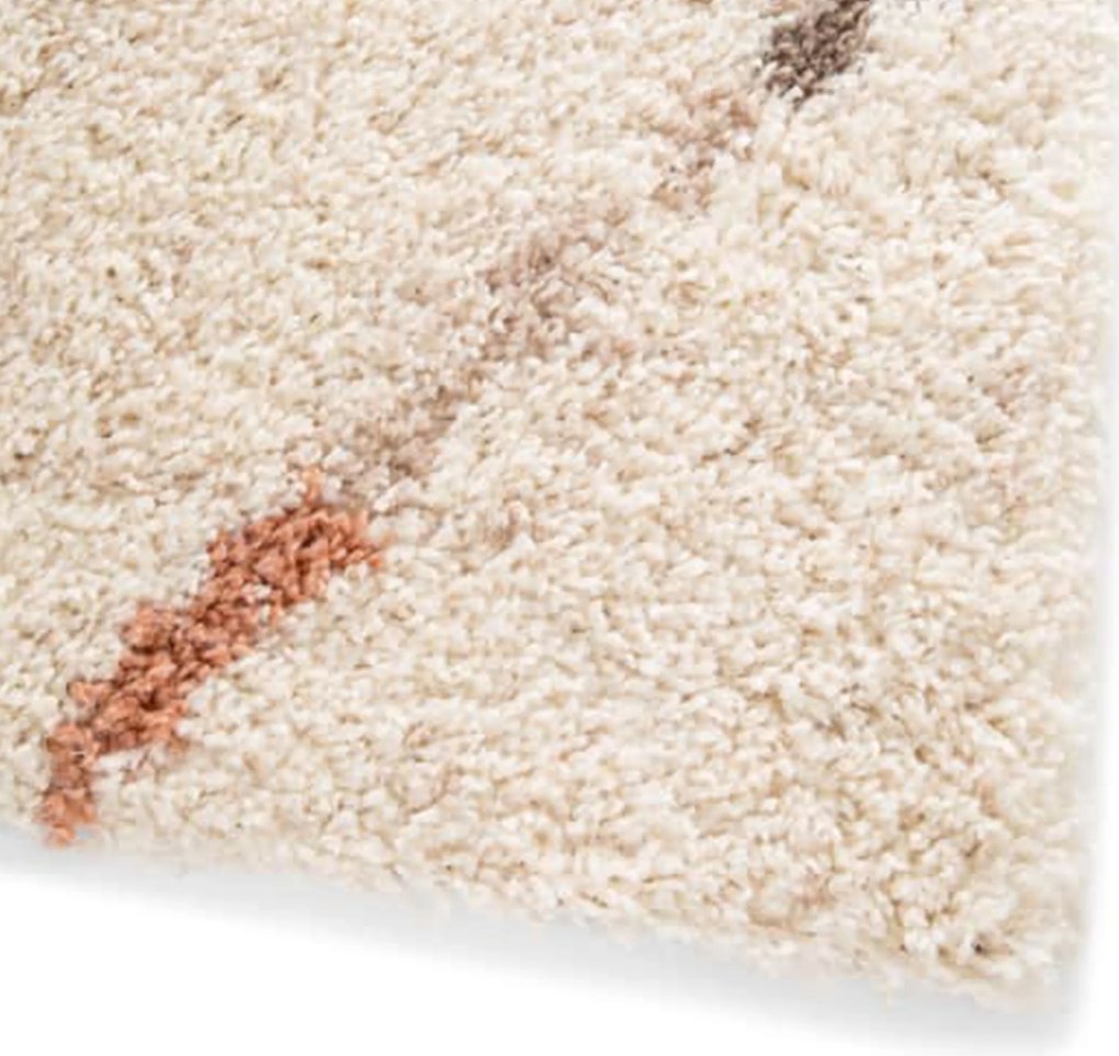 DY Krémový shaggy koberec s abstraktným vzorom Santo 04 Rozmer: 120x170 cm
