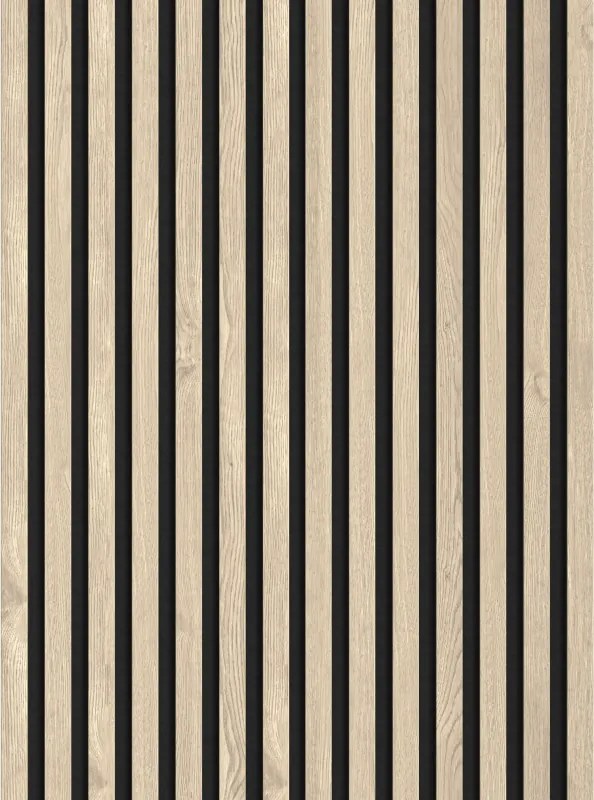 Mexen Lam-F, akustické stenové lamely 275 × 31,5 cm, filc 6 mm, dub perlový, S105-275317-2812-058